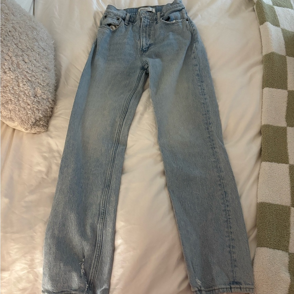 Abercrombie 90s High Rise Classic Blue Women's Straight Jeans
